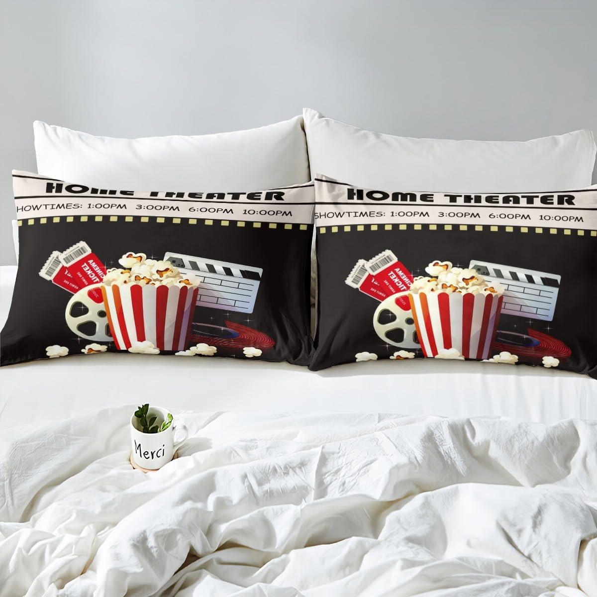 Cinema Ticket Movie Duvet Cover Queen Size Boys Girls Children image 4