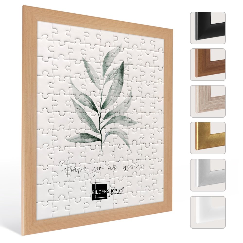 Bildershop-24 Cadre à puzzle/photo Valencia 47X68cm Hêtre pour 500-1000 Pièces antireflet*