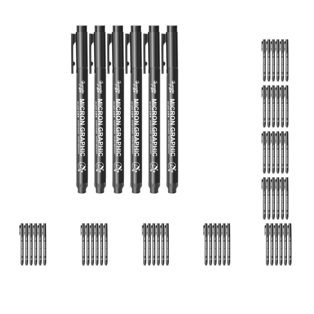 10 zestawów Uni Pin Fine Liner Pen Rysunek Pigment Marker Wodoodporny Szkicowanie 6 sztuk