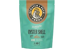 Scratch and Peck's Cluckin' Good Oyster Shell Supplement: Enhance Eggshell Strength and Poultry Health