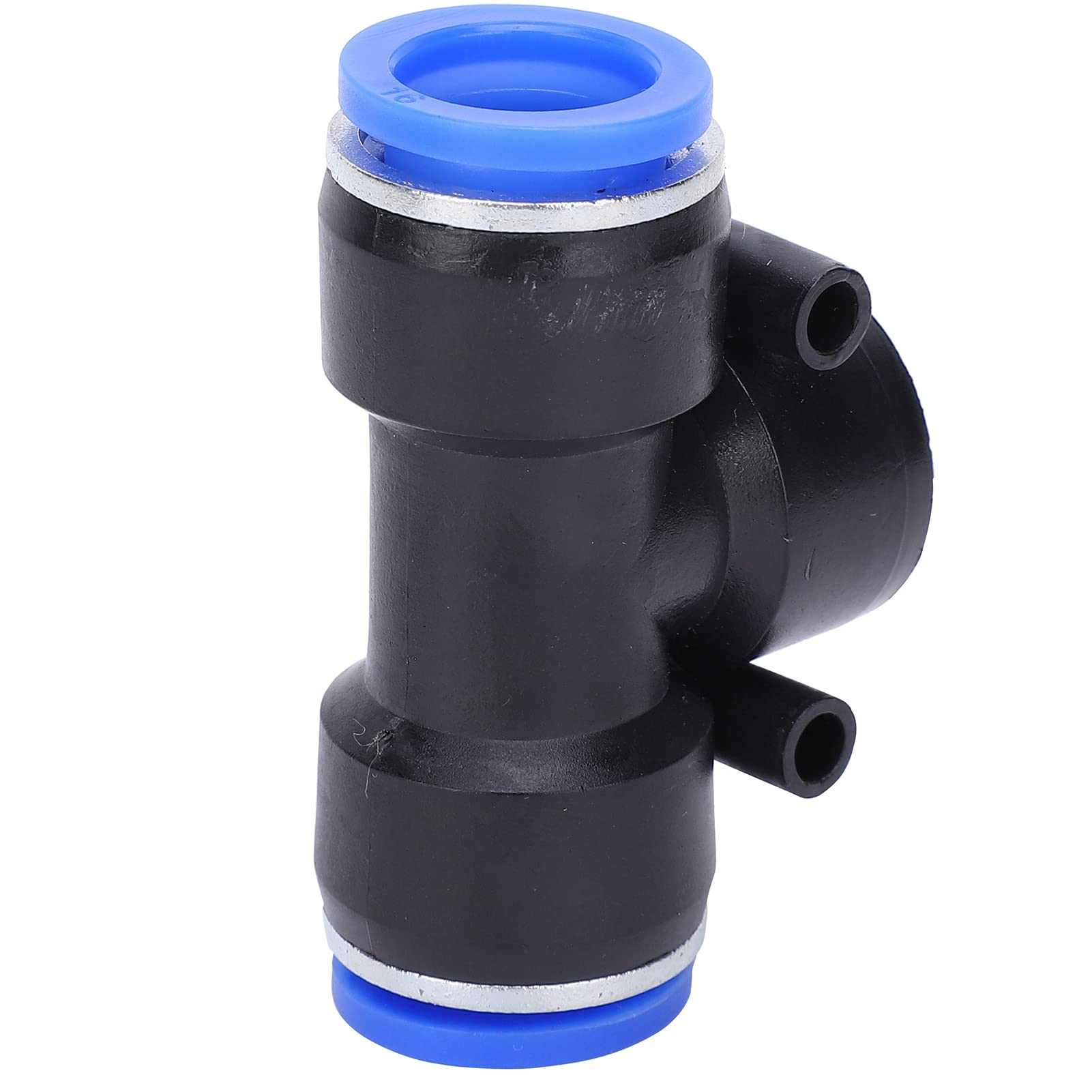 Conector rápido T Tipo Diámetro variable de 3 vías Conector de manguera de aire PU PEG16 8 16 Para sistemas de tuberías neumáticas Material PBT de plástico 25 piezas