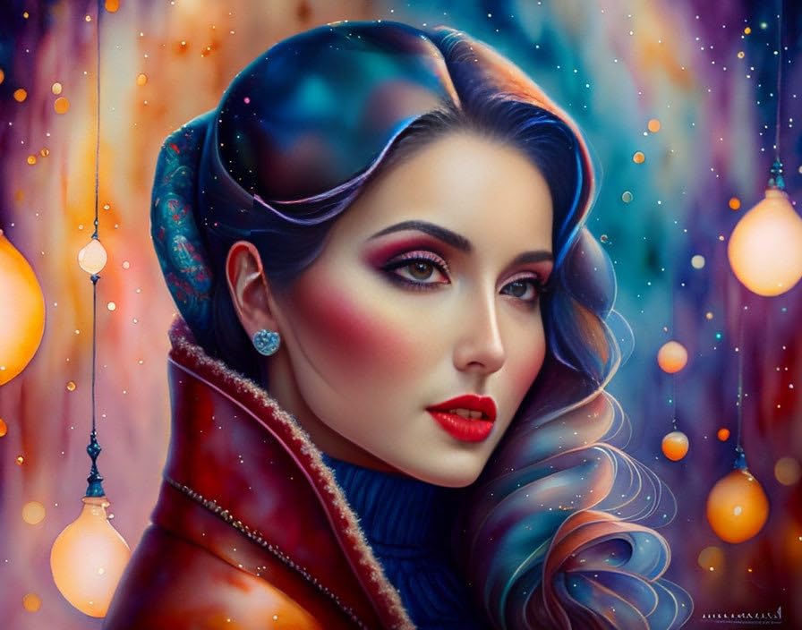 Peinture fantastique SERENDIPITP pour habiller grand mur vide sans cadre