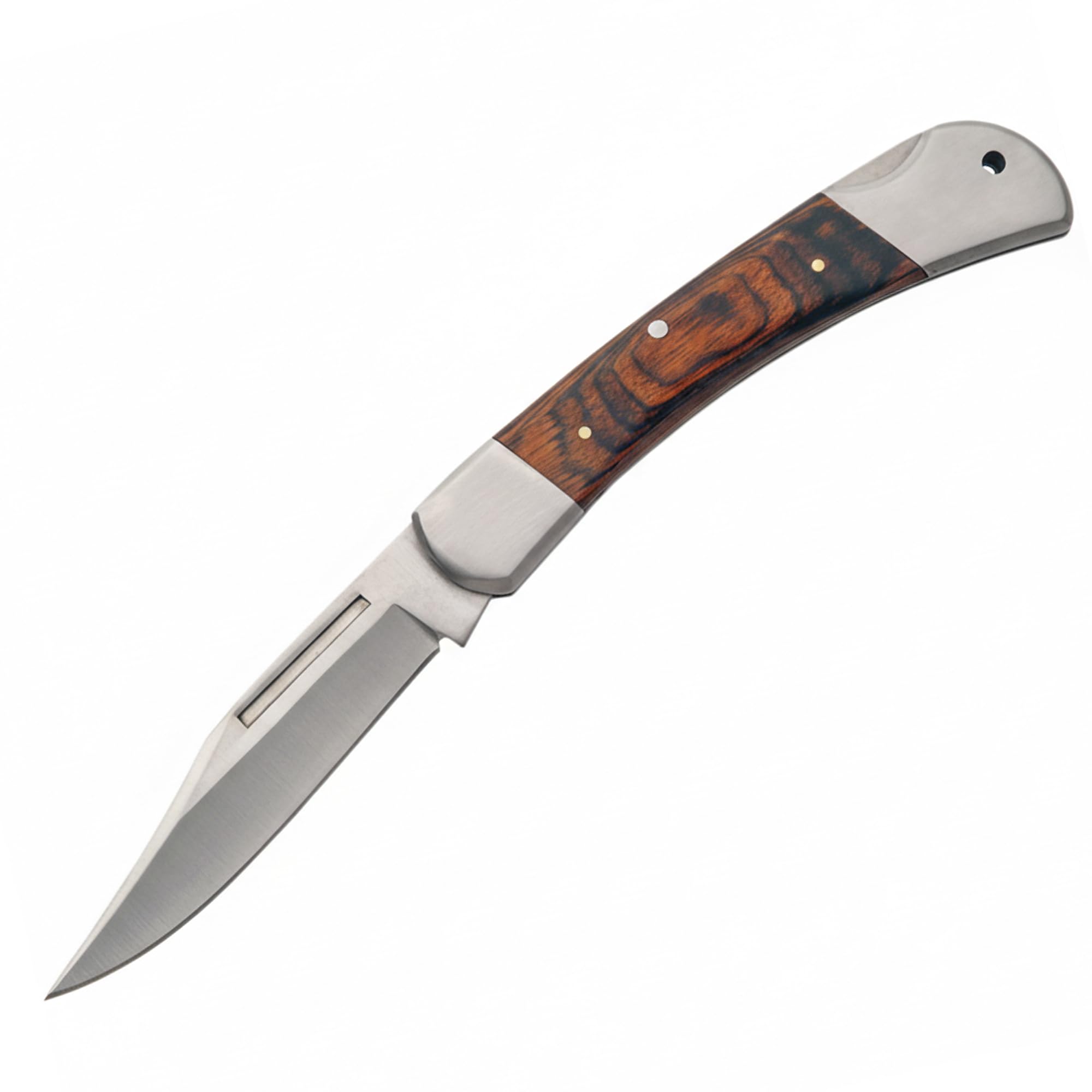SZCO Folding Pocket Knife for Men with 4" Blade – Classic Lockback Folding Knife with Stainless Steel Blade & Pakka Wood Handle for Camping, Hunting & Outdoor Use