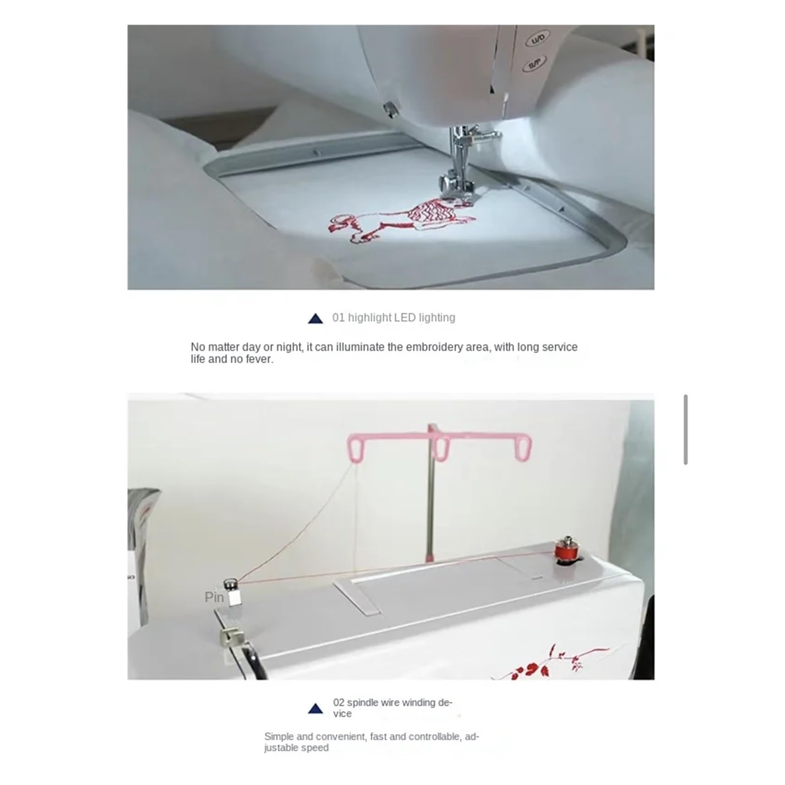 Máquina De Bordado Automática Por Ordenador Mrs300A, Máquina De Coser Pequeña For Bordado Comercial Doméstico, Máquina De Bordado Automático FáCil De Usar