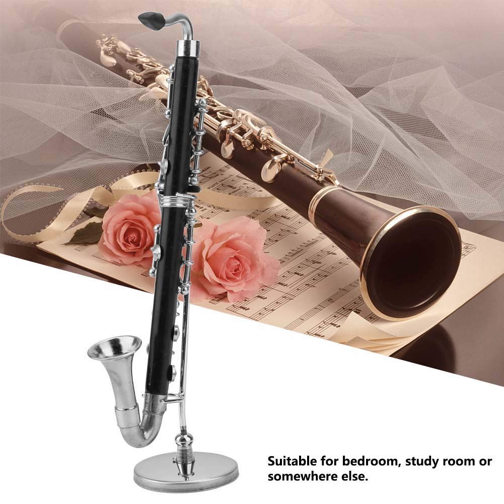 BYBIO Strumenti Musicali Modello Clarinetto Simulati Mini Accessori per La Casa in Miniatura Mini Modello Musicali