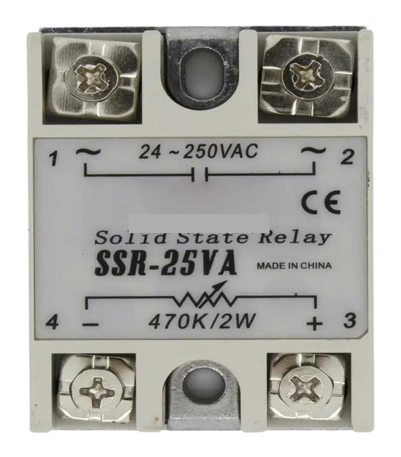 Ltrajuynh One Color Ssr-25Va Single Phase Resistance To Ac 25A 250V Solid State Voltage Regulator 25Va Ssr