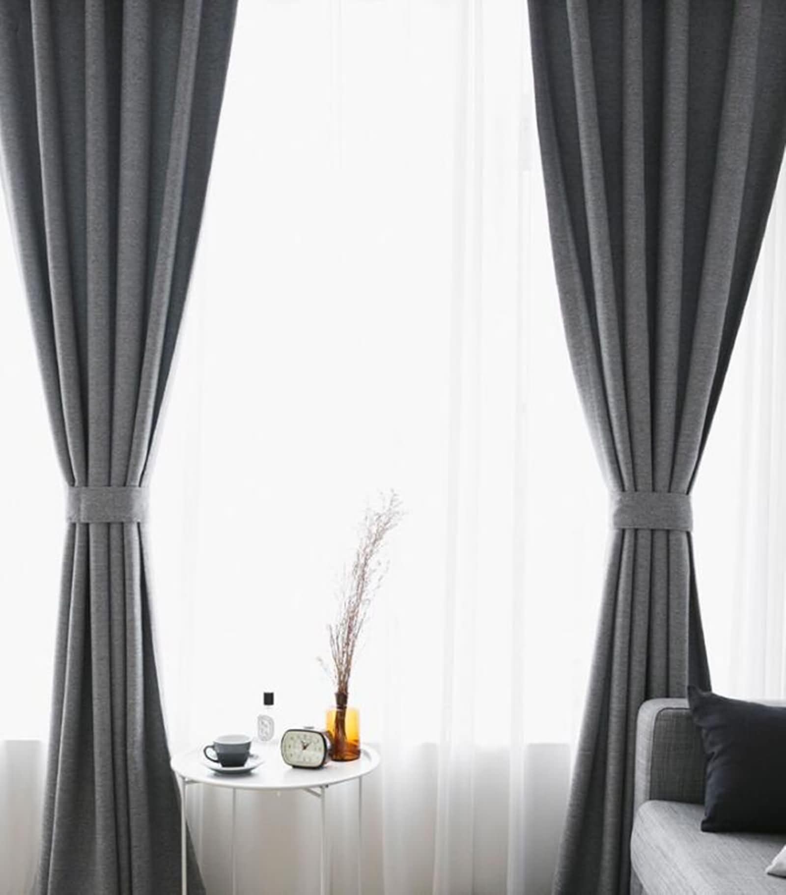 Rideau opaque occultant thermique contre la lumière pour chambre lot de 2