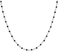 Vista 7 de Joseph Brothers Collar hecho a mano con cuentas negras y doradas para mujer, 14-24 pulgadas Oro amarillo