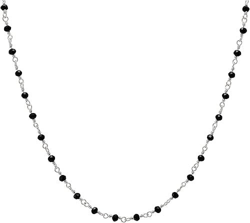 Miniatura 7 de Joseph Brothers Collar hecho a mano con cuentas negras y doradas para mujer, 14-24 pulgadas Oro amarillo