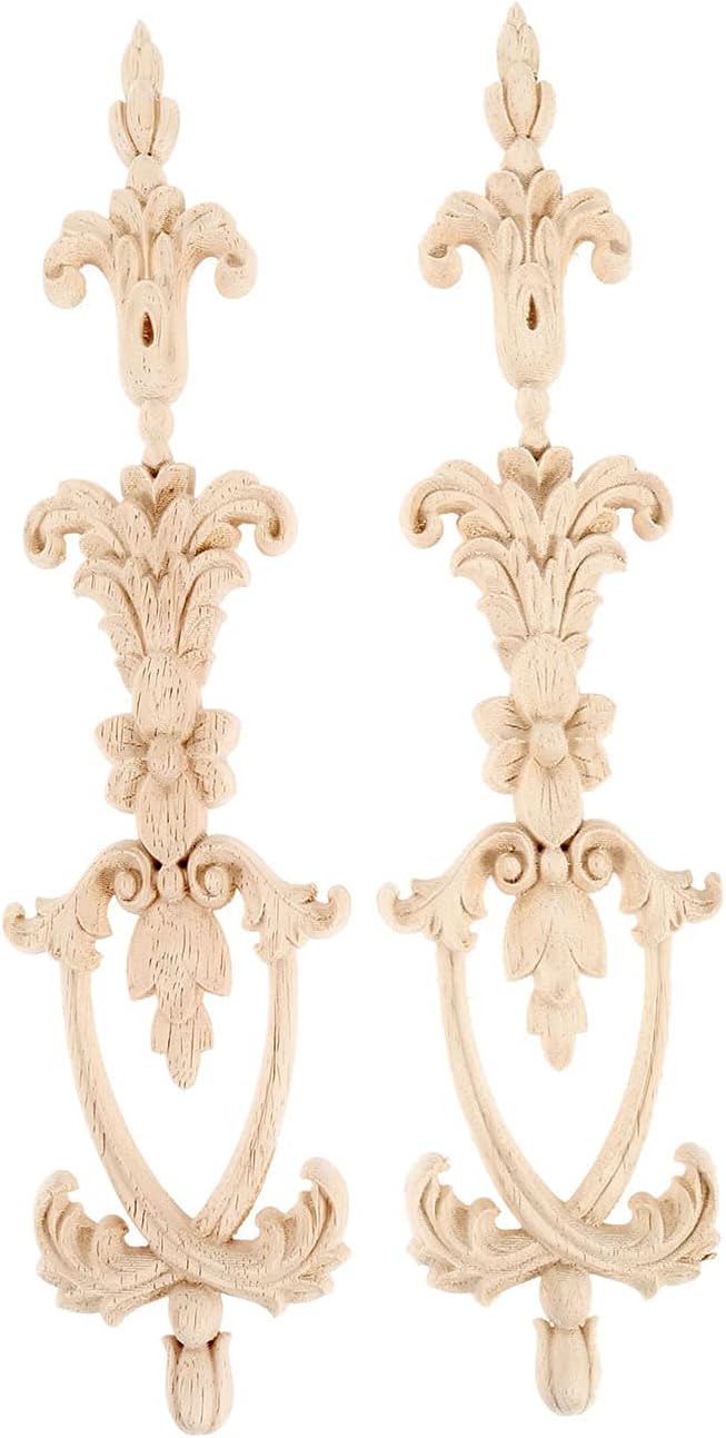 4Pcs Wood Appliques & Onlays For Furniture 3.15