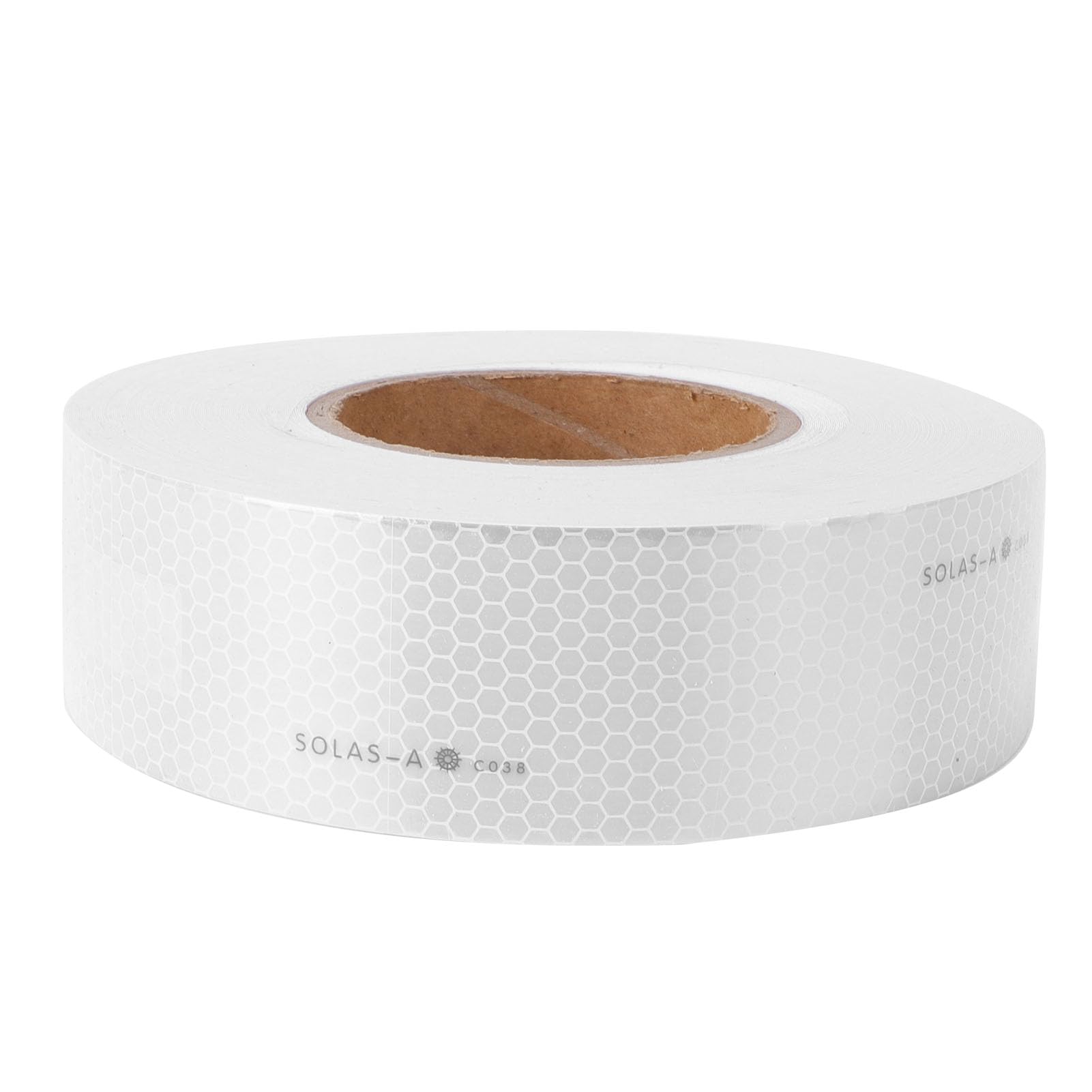 Haofy Bande Réfléchissante Marine à Motif de Grille Hexagonale en PVC Conforme à SOLAS 50 Mm X 150 Pieds Bande Réfléchissante de sécurité à Forte Adhérence pour Bateaux, Gilets de Sauvetage,