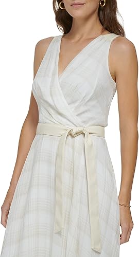 Miniatura 4 de DKNY Womens Sleeveless Faux Wrap Dress