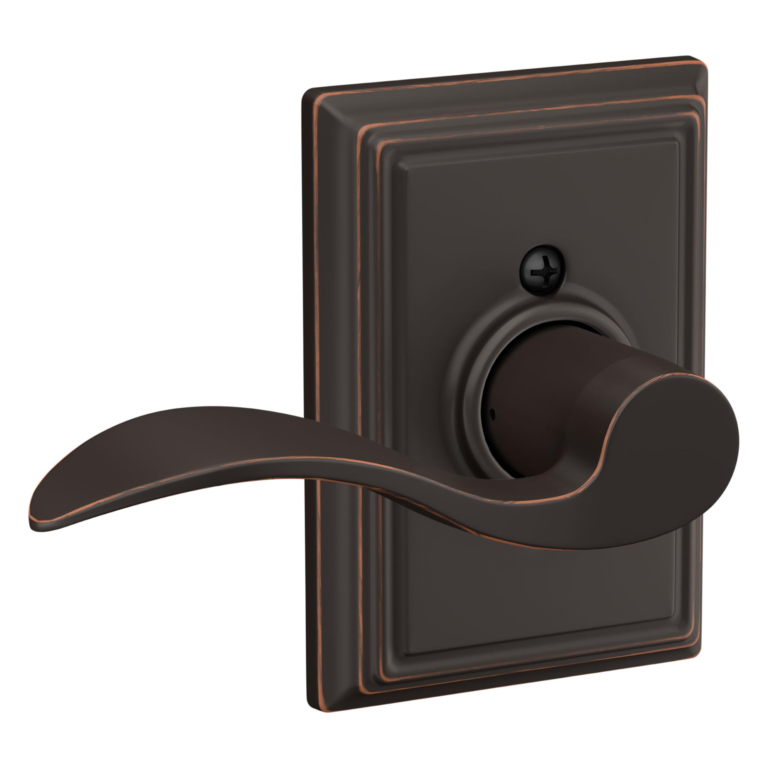 SCHLAGE Accent Non-Turning Dummy Door Handle, Right Handed, Aged Bronze
