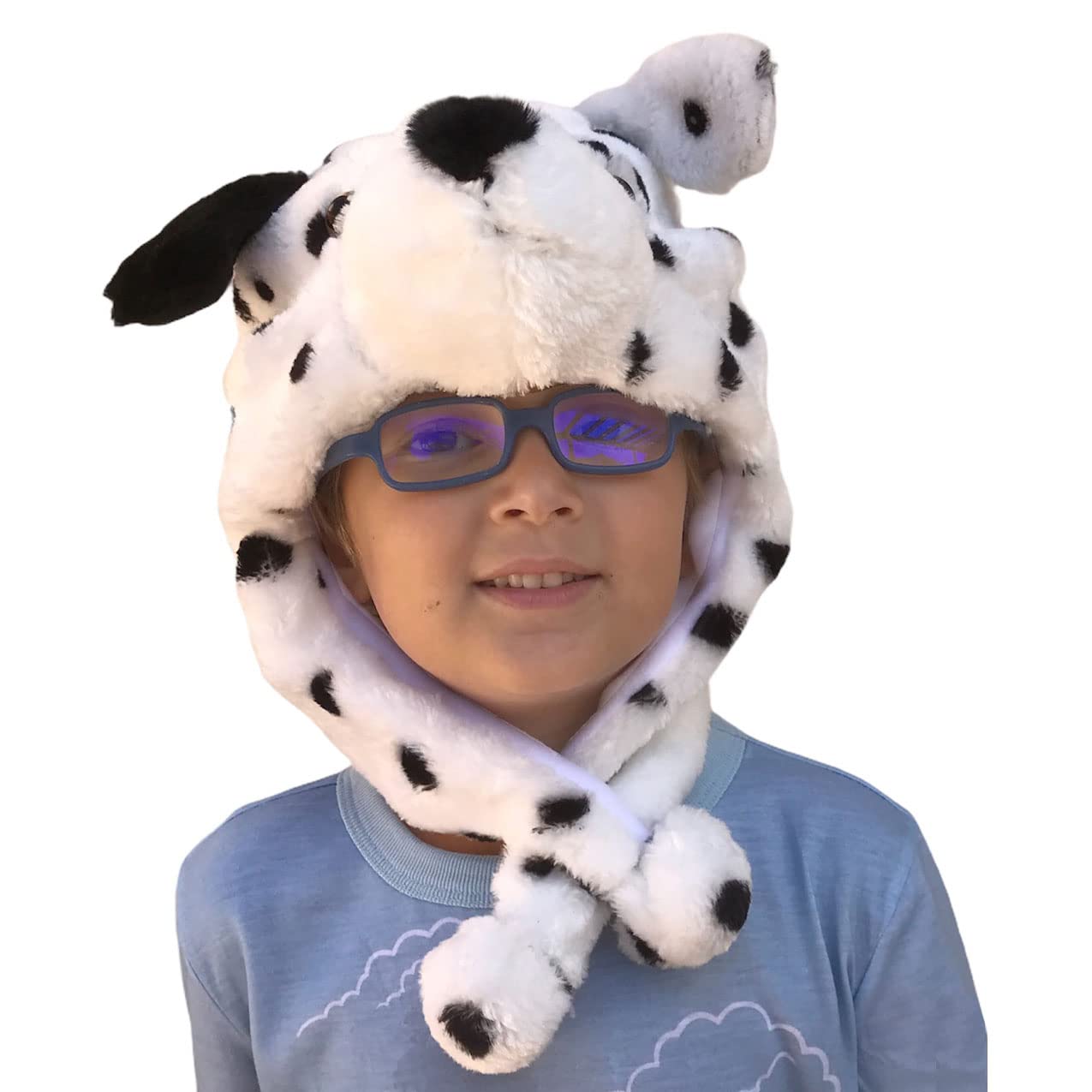 Plush Soft Animal Beanie Hat Short Dalmation Dog