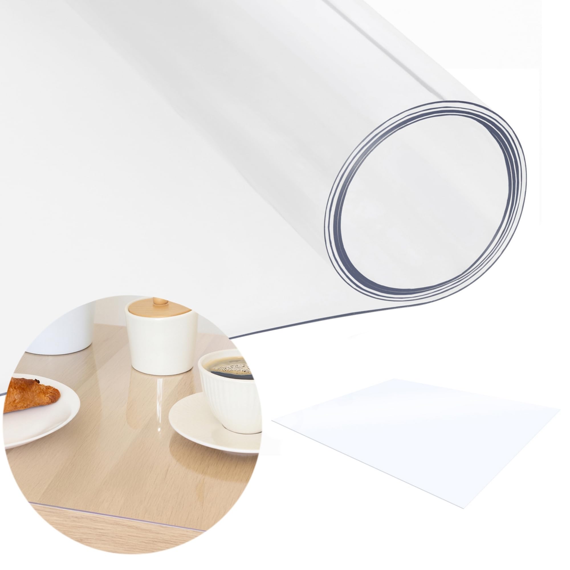 Alfombrilla protectora transparente para el suelo, 100 x 140 cm, 0,5 mm, PVC, para silla de oficina, laminado, parqué, alfombra, protección para el suelo, alfombrilla resistente al calor, duradera en