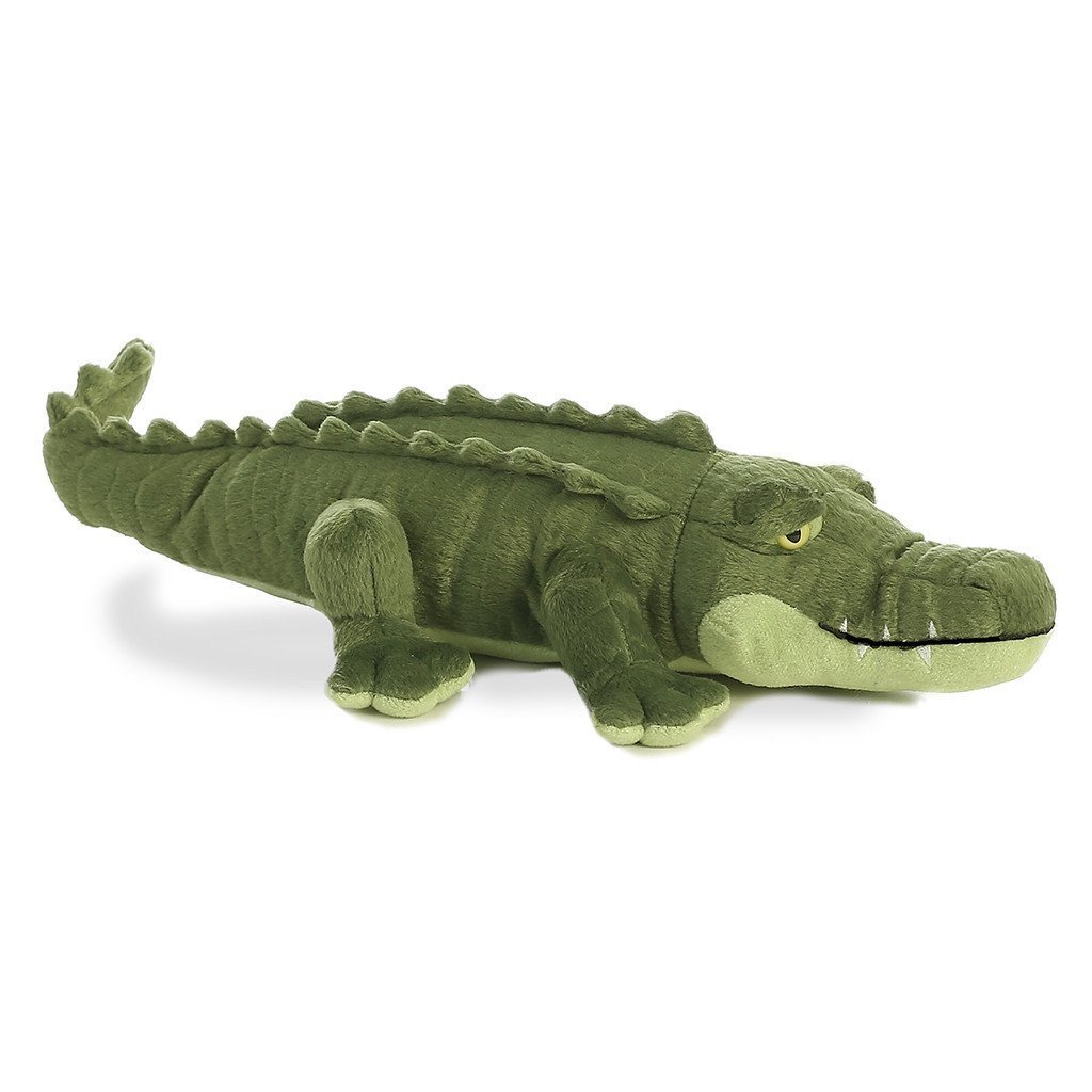 Aurora® Realistic Miyoni® Alligator Stuffed Animal - Lifelike Details Make a Cherished Companion - Perfect for Decorating Bedrooms or Classrooms - Green 16 Inches
