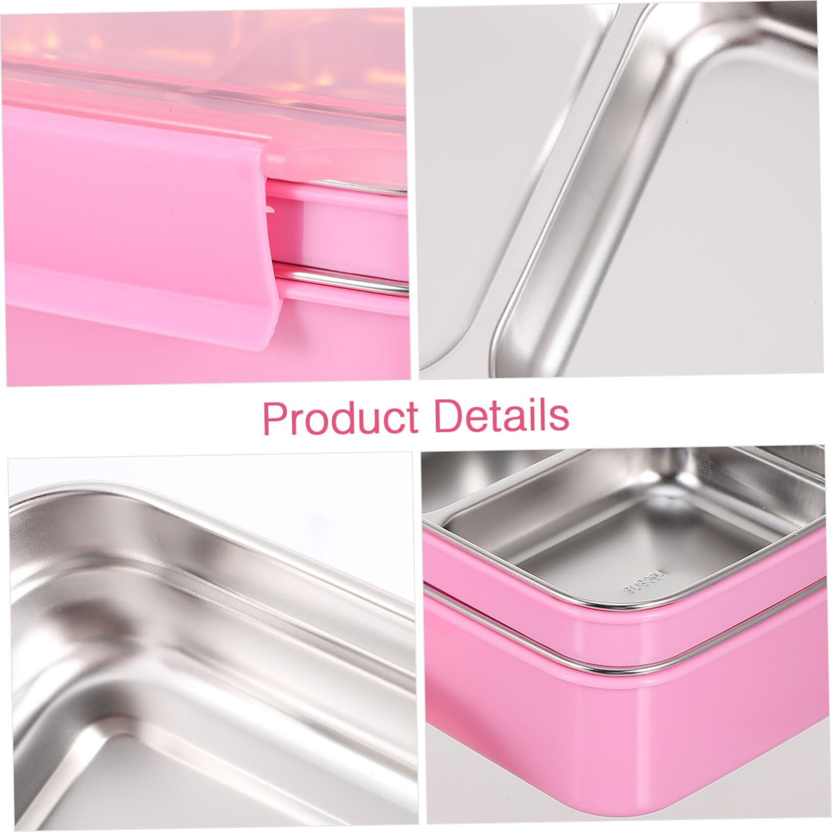 OUNONA Boîte à Bento à Compartiments Lunch Box Isotherme en Acier Inoxydable et Pp à Compartiments Séparés pour Déjeuners Travail