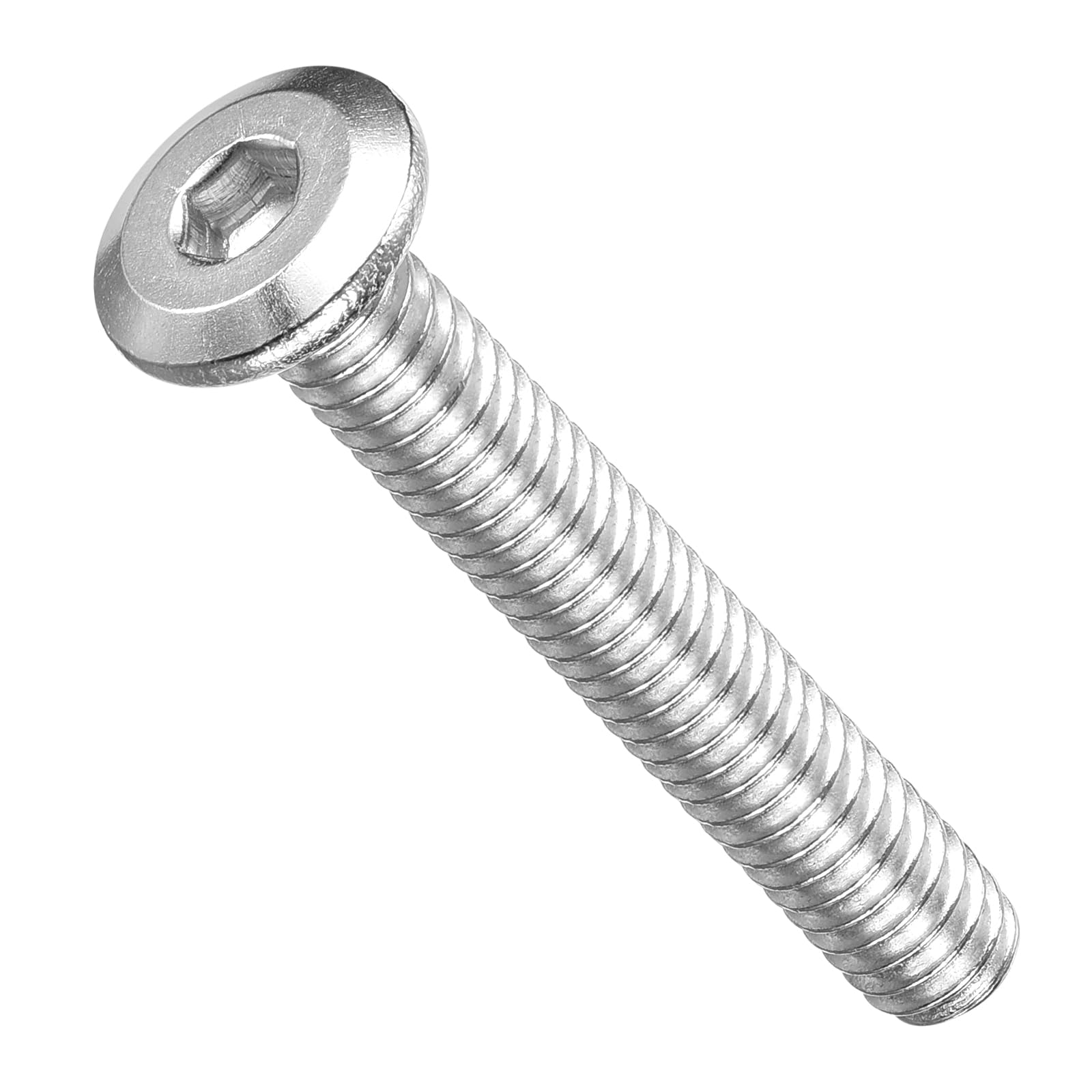 METALLIXITY Flat Head Hex Socket Cap Screws Bolts(1/4"-20x1-3/4") 10Pcs