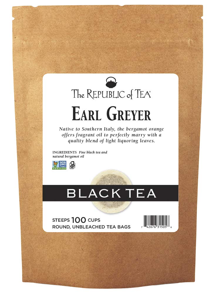 The Republic of Tea - Earl Greyer Tea Refill Bag, 100 Tea Bags, Gourmet Black Tea, Caffeinated