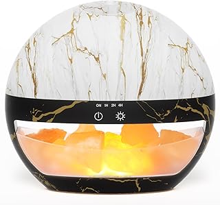 2-in-1 Essential Oil Diffuser with Himalayan Salt Lamp, 100ml Small Ultrasonic Aromatherapy Diffuser for Essential Oil, Co...