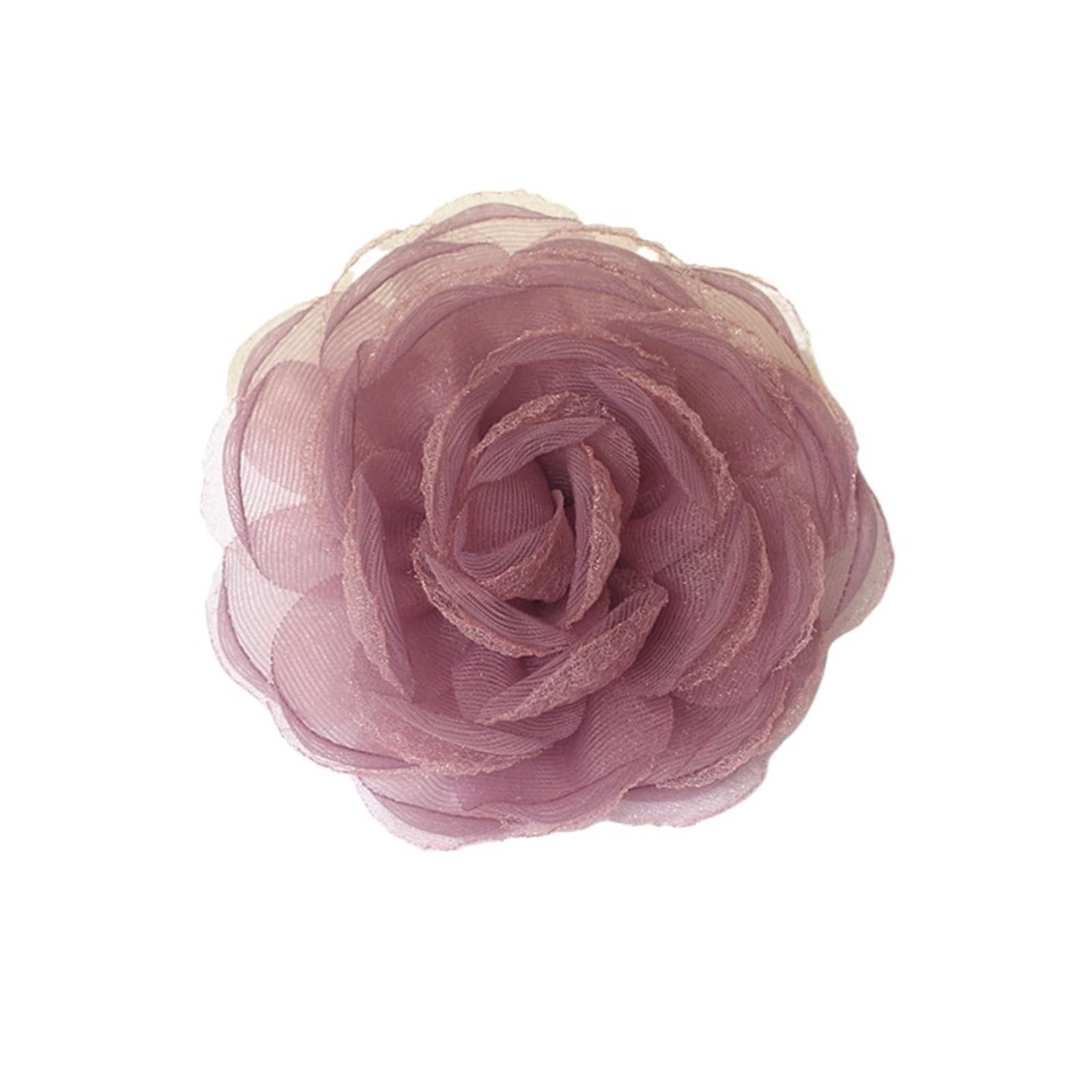 Wtaxbh Color 8 Iron On Patches 12Pcs/Lot 7Cm Handmade Organza Chiffon Rose Fabric Artificial Flower For Wedding Dress Hats Headband Decoration(Color 8)