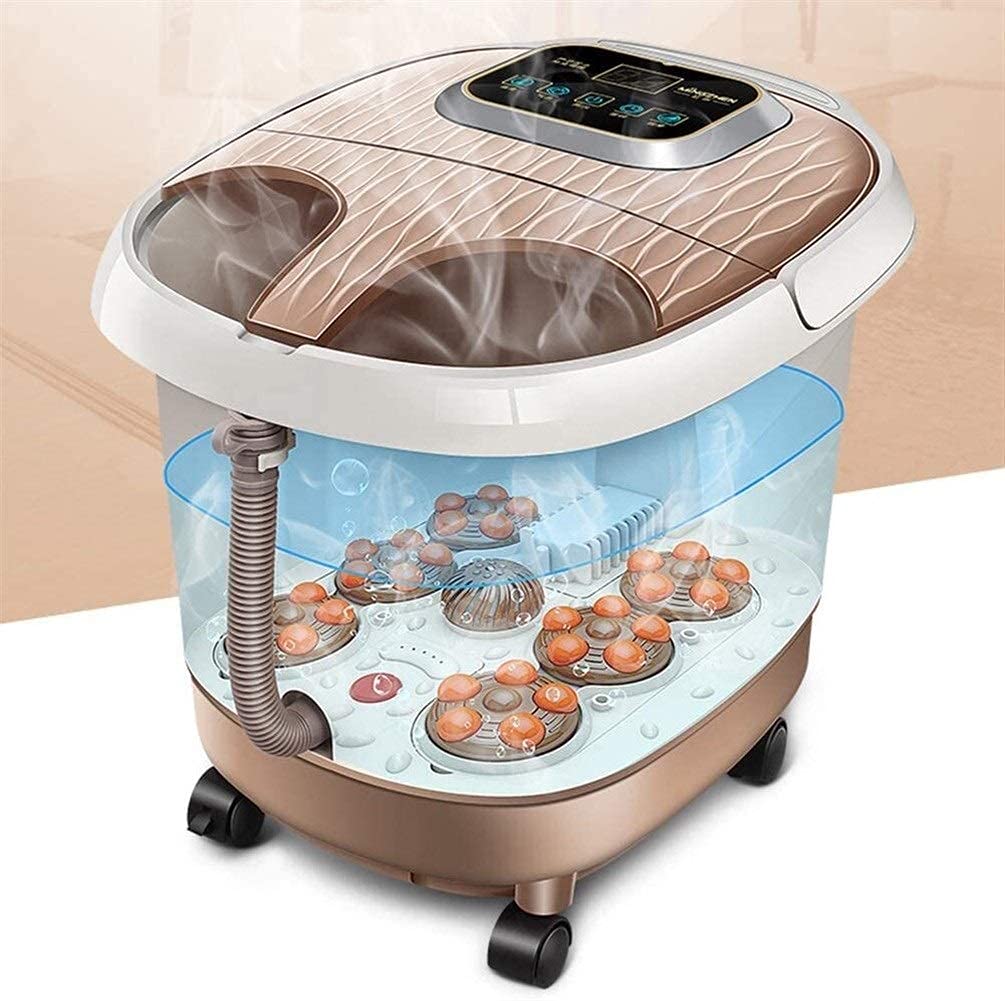 HMTE Massaggiatore Elettrico per pediluvio con Pulsante di Calore Massaggiatore per pediluvio, con massaggiatore Elettrico per Piedi