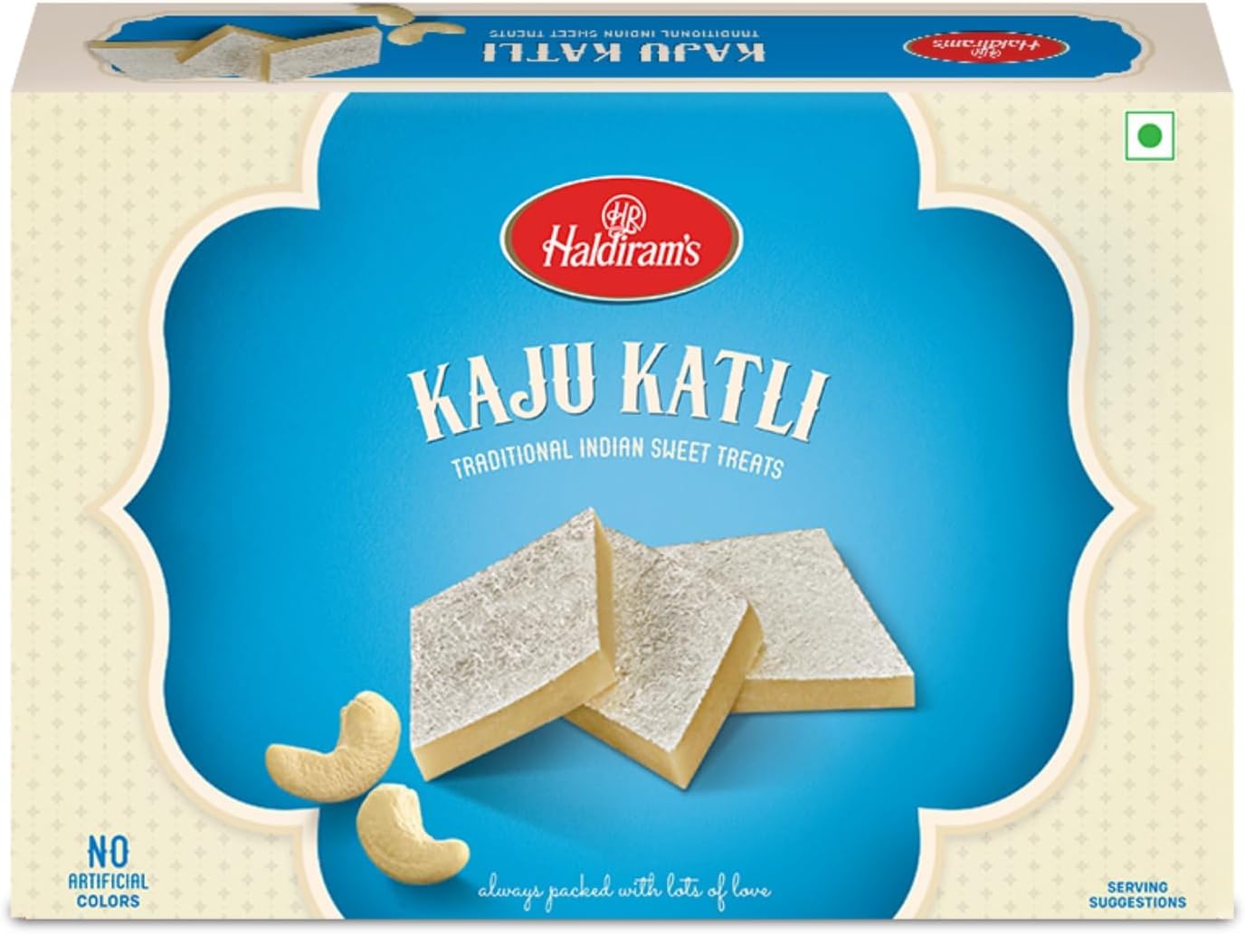 Haldiram's Kaju Katali 200g | Kaju Barfi | Kaju Katli Made with Finest Cashews | Premium Handcrafted Traditional Sweets | No Preservatives | Great Sweet Gift Pack for Diwali | Gift for Family & Friend