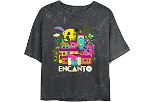 Disney Encanto Gold Women's Bombard Wash Short Sleeve Crop Tee