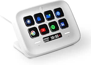Elgato Stream Deck Neo – 8 Customizable Keys, 2 Touch Points, Speed Through Tasks &amp; Workflows - Control Word, Excel, PowerPoint, Teams, Zoom, Spotify and more, Drag-’n-Drop Setup - Works with Mac &amp; PC