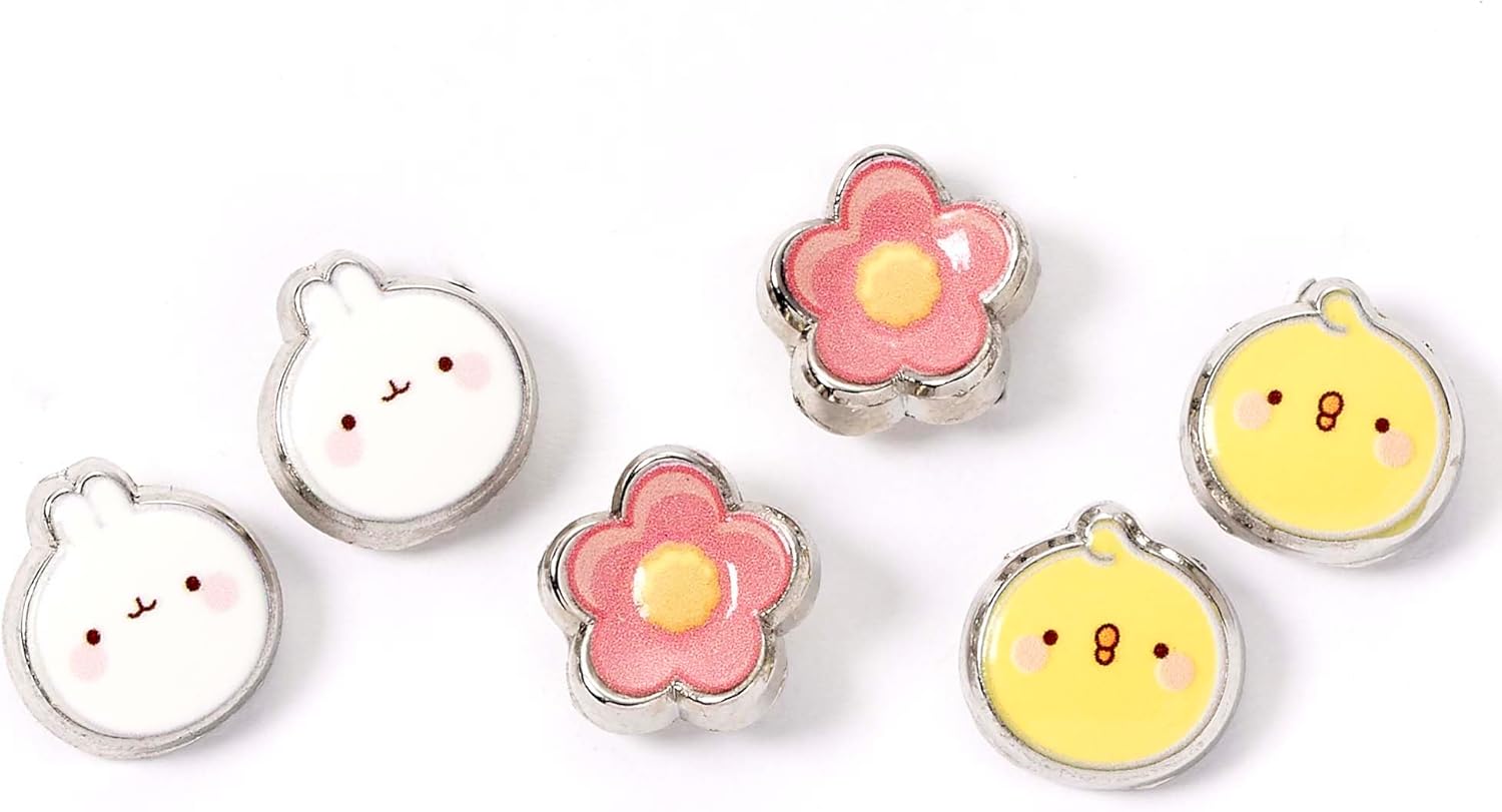 Molang and Piu Piu Stud Earring Set by The Carat Shop