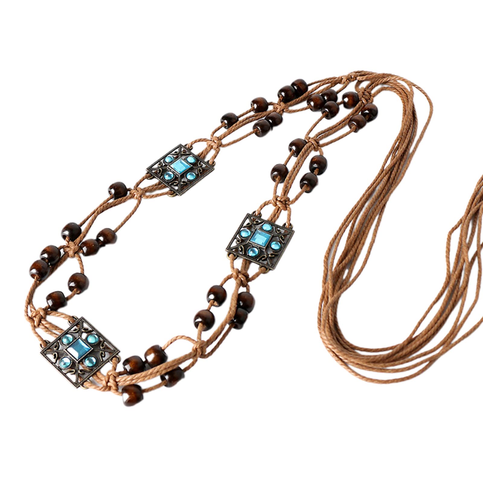 HUIFACAI All-Matched Woven Belt Bohemian Ladies Waist Belt Women Cotton Rope Korean Decorative Women Girls Casual Waist Chain