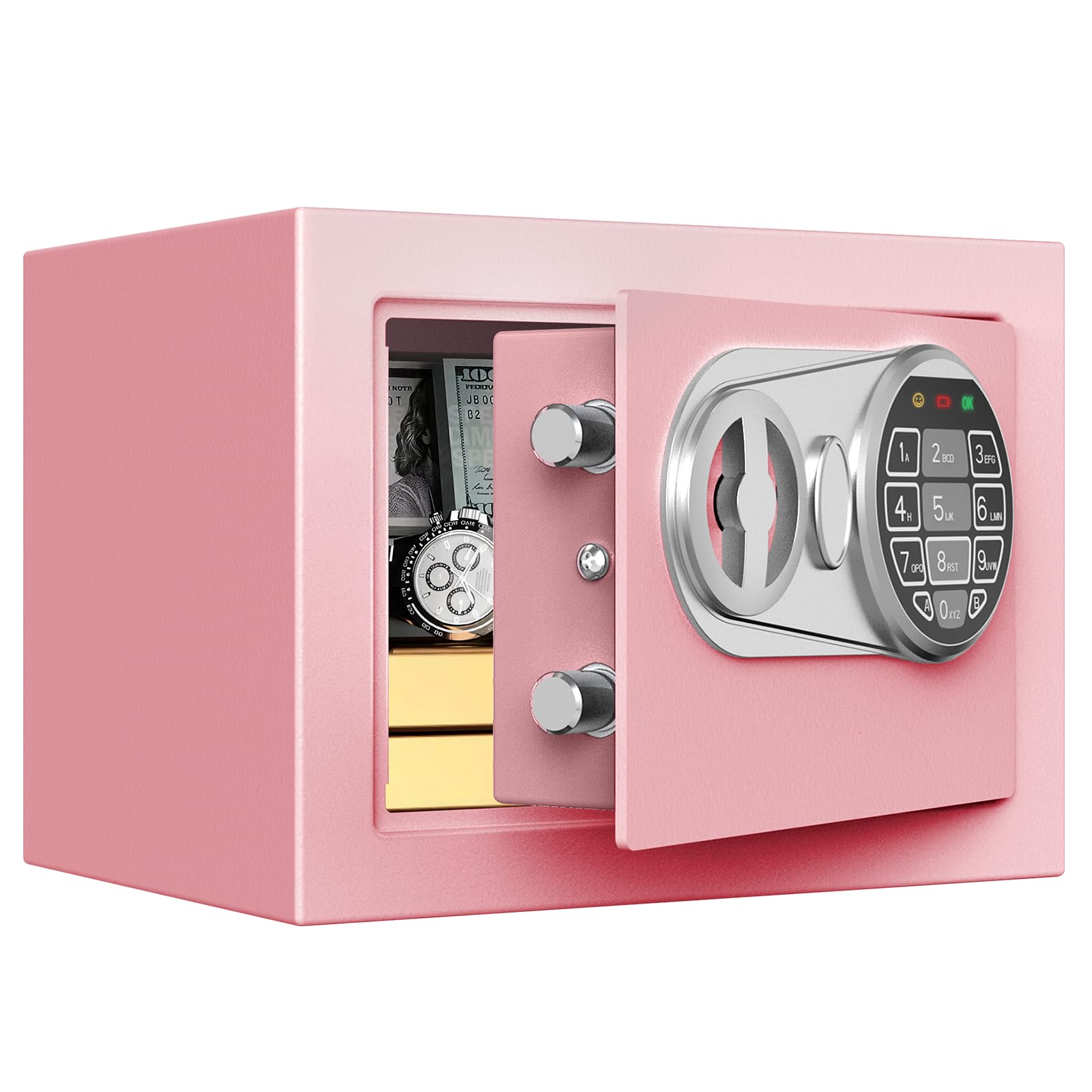 Goldenkey Small Kids Safe for Money, Digital Mini Safes with