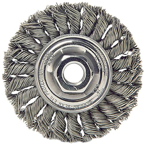 Rueda de alambre de nudo torcido Weiler 08346 con tuerca de 5/8-11 UNC