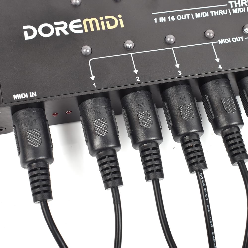 MIDI THRU-16 Box Filter &Switch 1 MIDI input in 16 uscite MIDI e ogni uscita MIDI può modificare filtri MIDI (THRU-16)