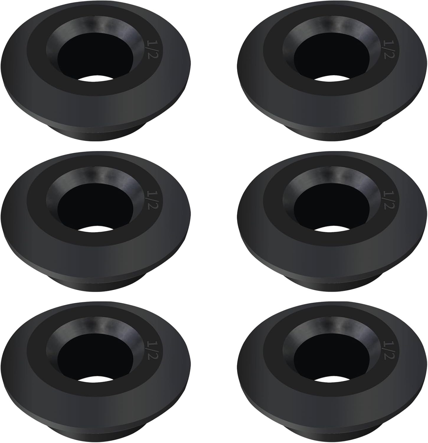 6 Pack 1/2" Flexible Tank Adapter (Bulkhead), Flexible Pipe-to-Tank Seal