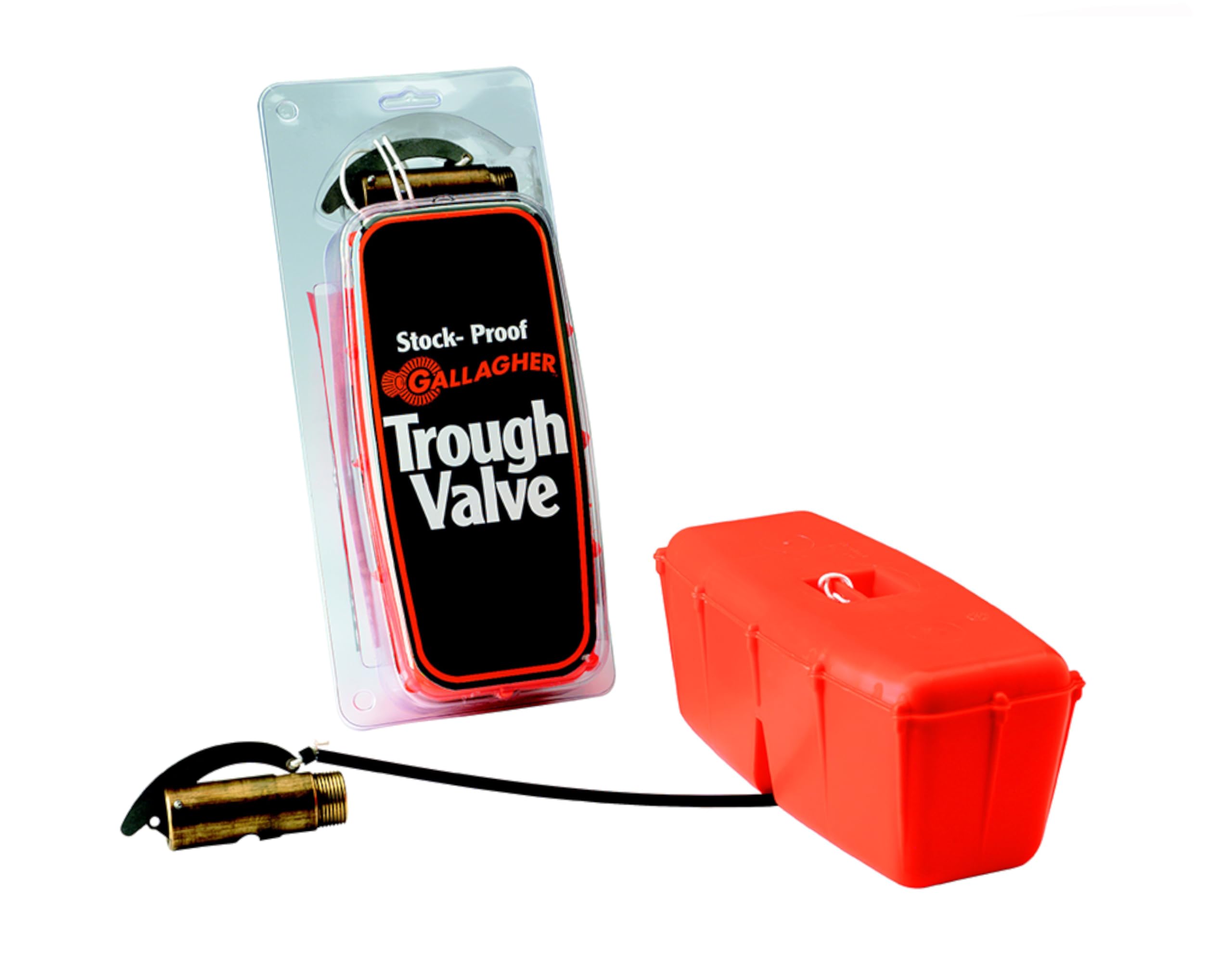 Gallagher 3/4" Brass Float Valve for Livestock Water Tanks | Submersible Trough Valve with Flexible Float Cord | Durable, Corrosion-Resistant Brass |