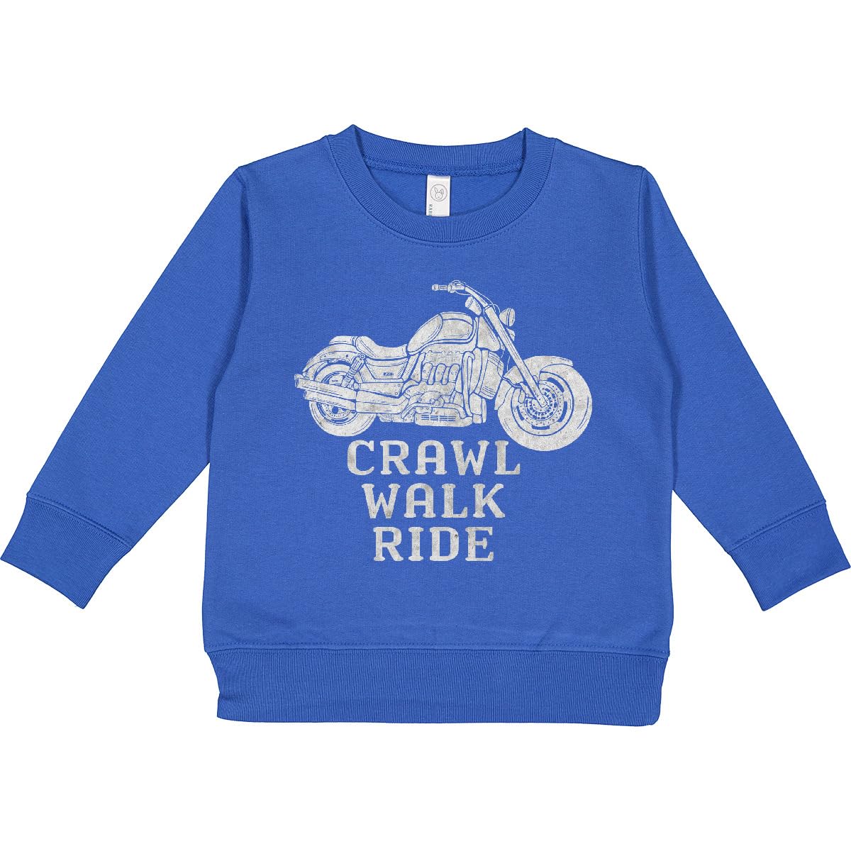 inktastic Crawl Walk Ride Motorcycle Toddler Sweatshirt 5-6 Royal 3ba75