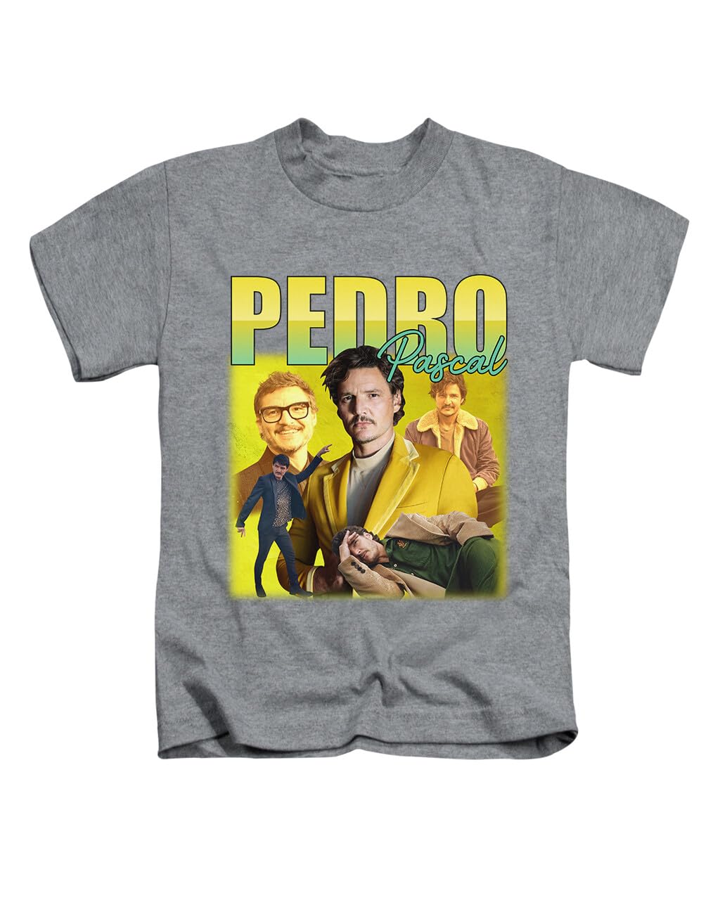 New Spirit Original Pedro Pascal Tee T-Shirt Funny Unisex T Shirt Top Heather Grey