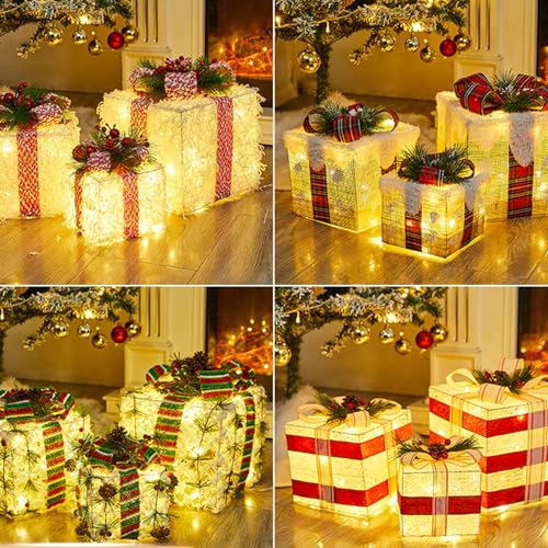 Boîtes lumineuses étanches avec 8 modes de jeux de lumière extérieurs