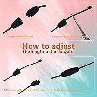 Vista 3 de BIHRTC Correa de silicona con cuentas separable para insignias de identificación, cordones para profesores, soportes retráctiles para insignias