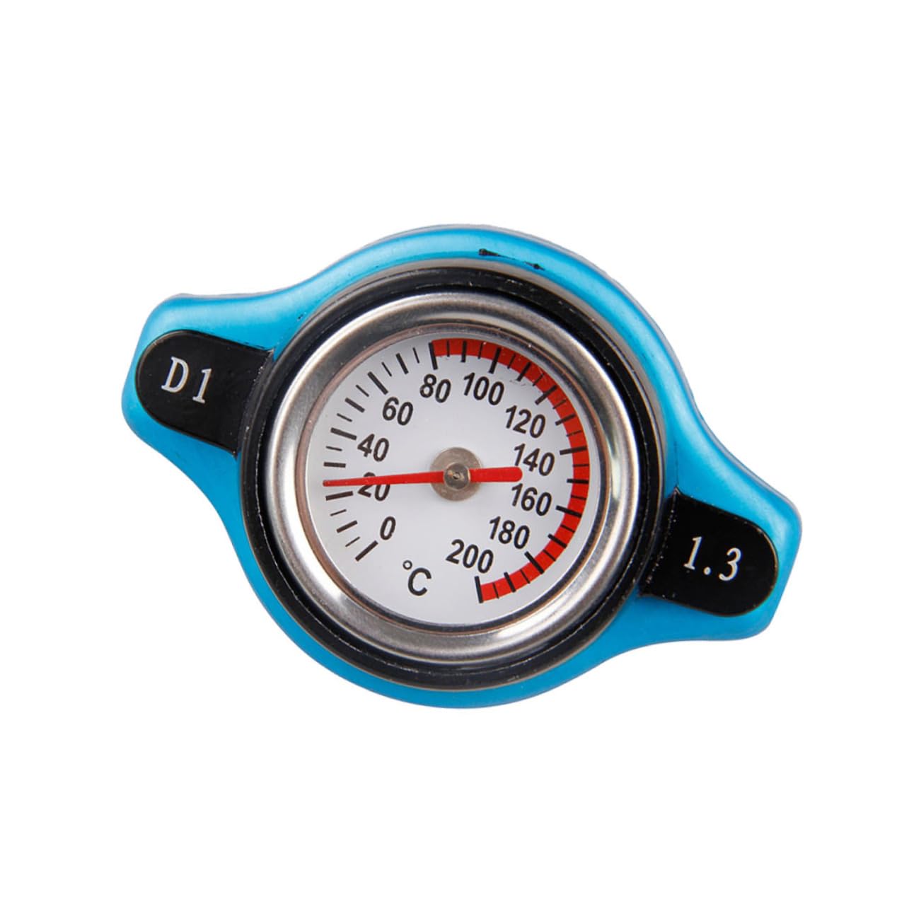 Coperchio Serbatoio Acqua Auto con Termometro, 1.3 Bar Grande | Quadrante Analogico Leggibile, Controllo Rapido del Liquido Refrigerante, Abs e Lega di Alluminio, per Auto