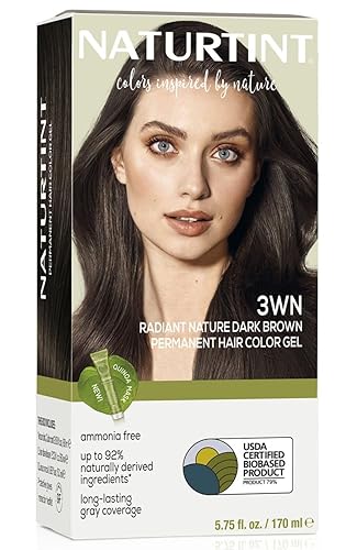 Naturtint 3WN - Tinte permanente para el cabello castaño oscuro radiante natural (paquete de 1), sin amoníaco, vegano, libre de crueldad, hasta un disponible en Yaxa Costa Rica