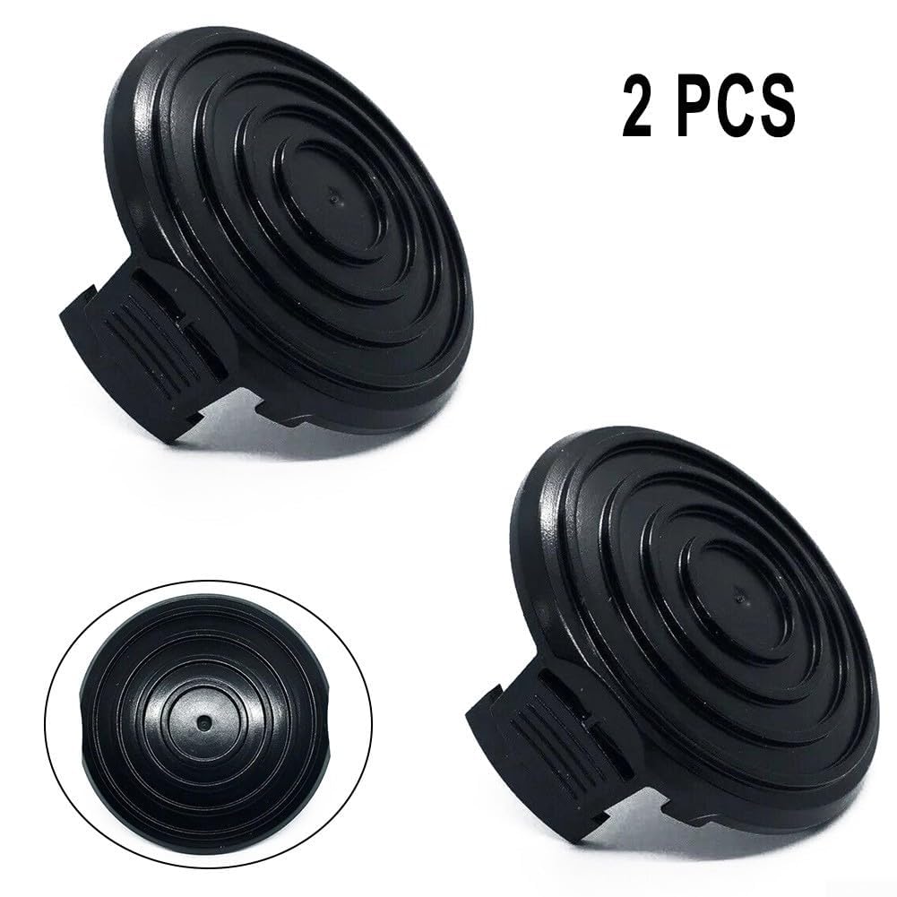 Bobine de Rechange pour Fil de débroussailleuse, Couvercle de Bobine de Rechange for Coupe-Bordures GT30, Lot de 2, Noir