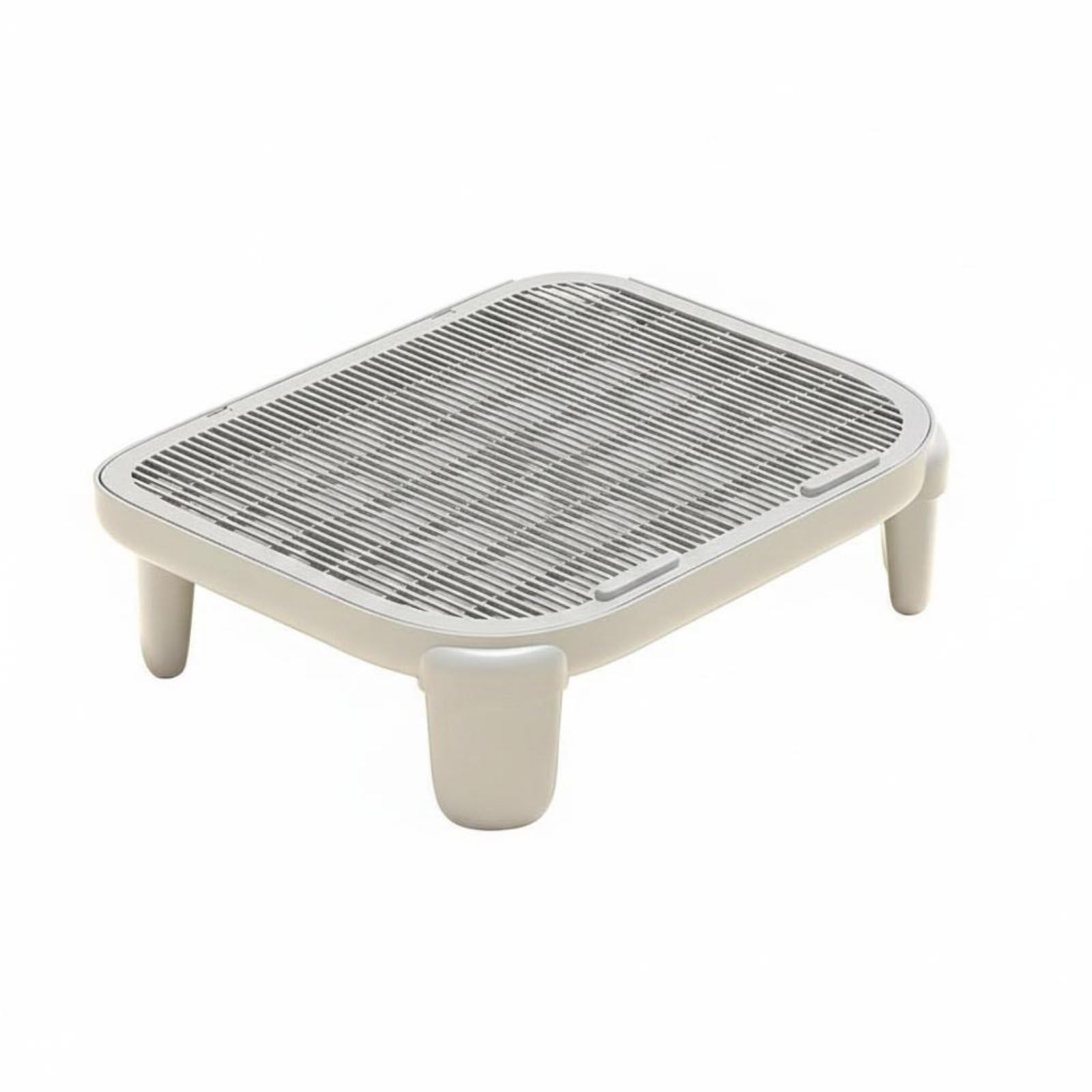 Katzenklo Schale Katzenstreu Auffangschale Katzenstreu Matte Katzenstreu Tablett Katzenklo Einlage mit Großer Kapazität Rutschfestem Und Pfoten Gitter, Gray, High Leg