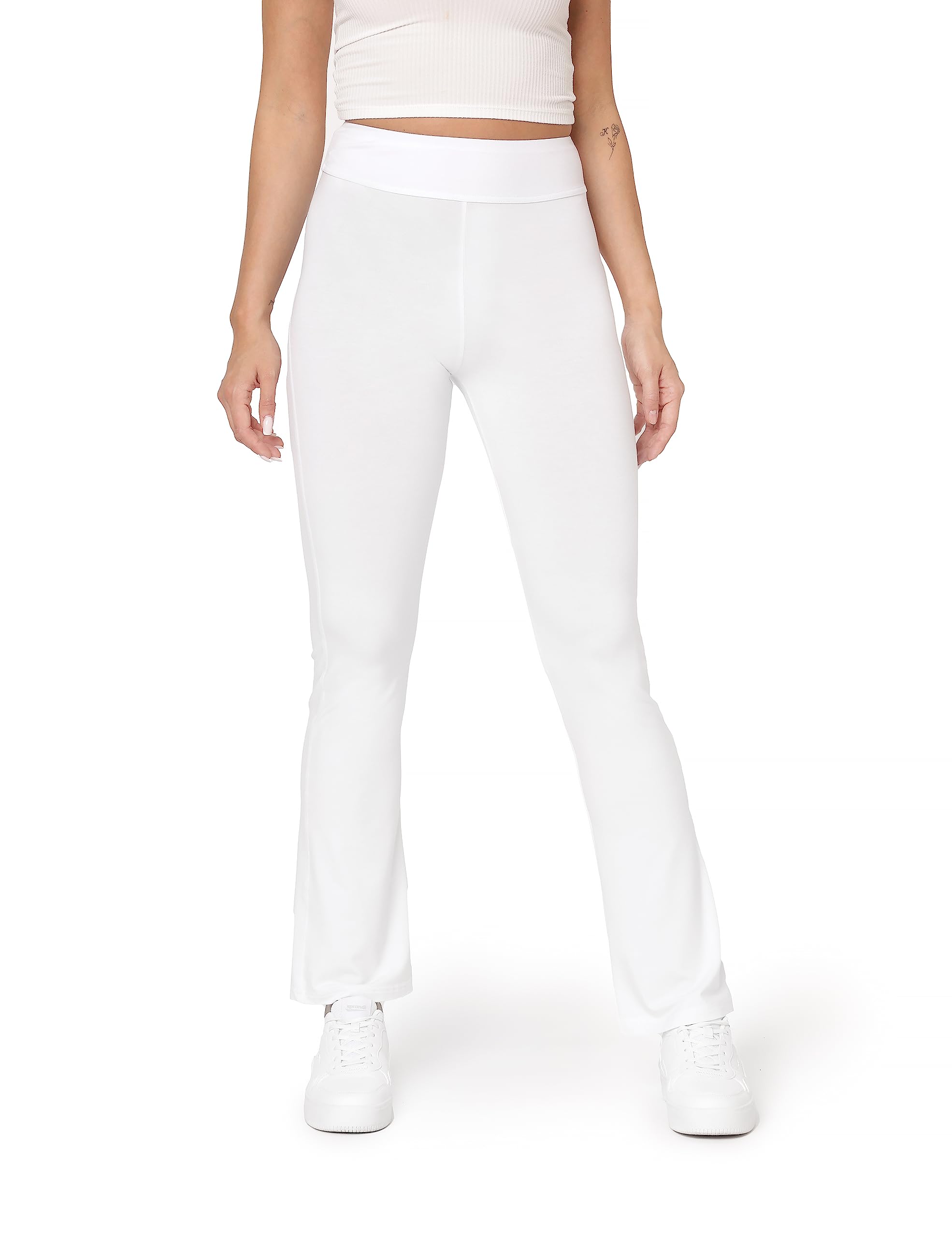 Bellivalini Yogahose für Damen dünne Jogginghose Weite Stoffhose Flare aus Viskose BLV50-277