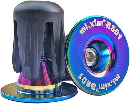 Youngy 1 par de manillar de bicicleta de aluminio empuñaduras de barra de mango tapón de extremo