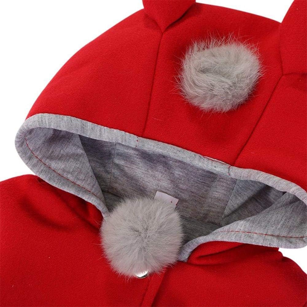 Baby Girl's Toddler Kids Fall Winter Coat Jacket Outwear Ear Hoodie Sweatshirt - Image 3