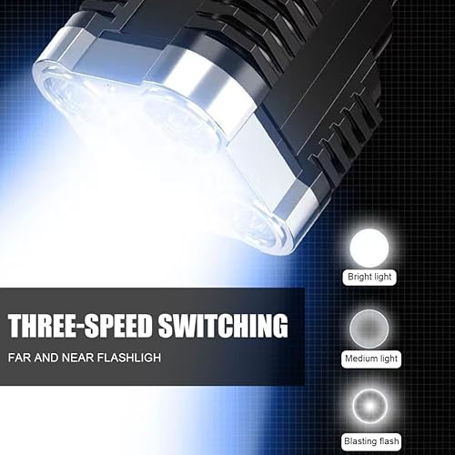 Miniatura 6 de Antorchas estándar, antorcha 5 cuentas COB a prueba de explosiones linterna luz lateral antorcha de largo alcance para el hogar al aire libre USB