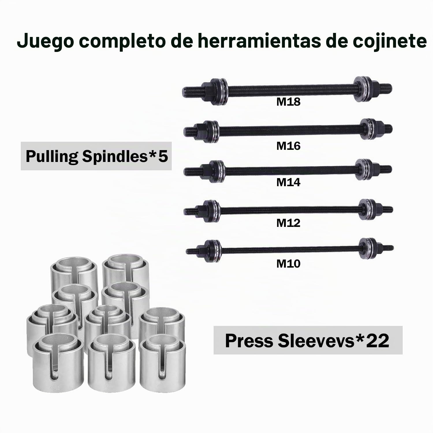 Juego de 27 piezas de herramientas universales de extracción de rodamientos y manguitos de tracción
