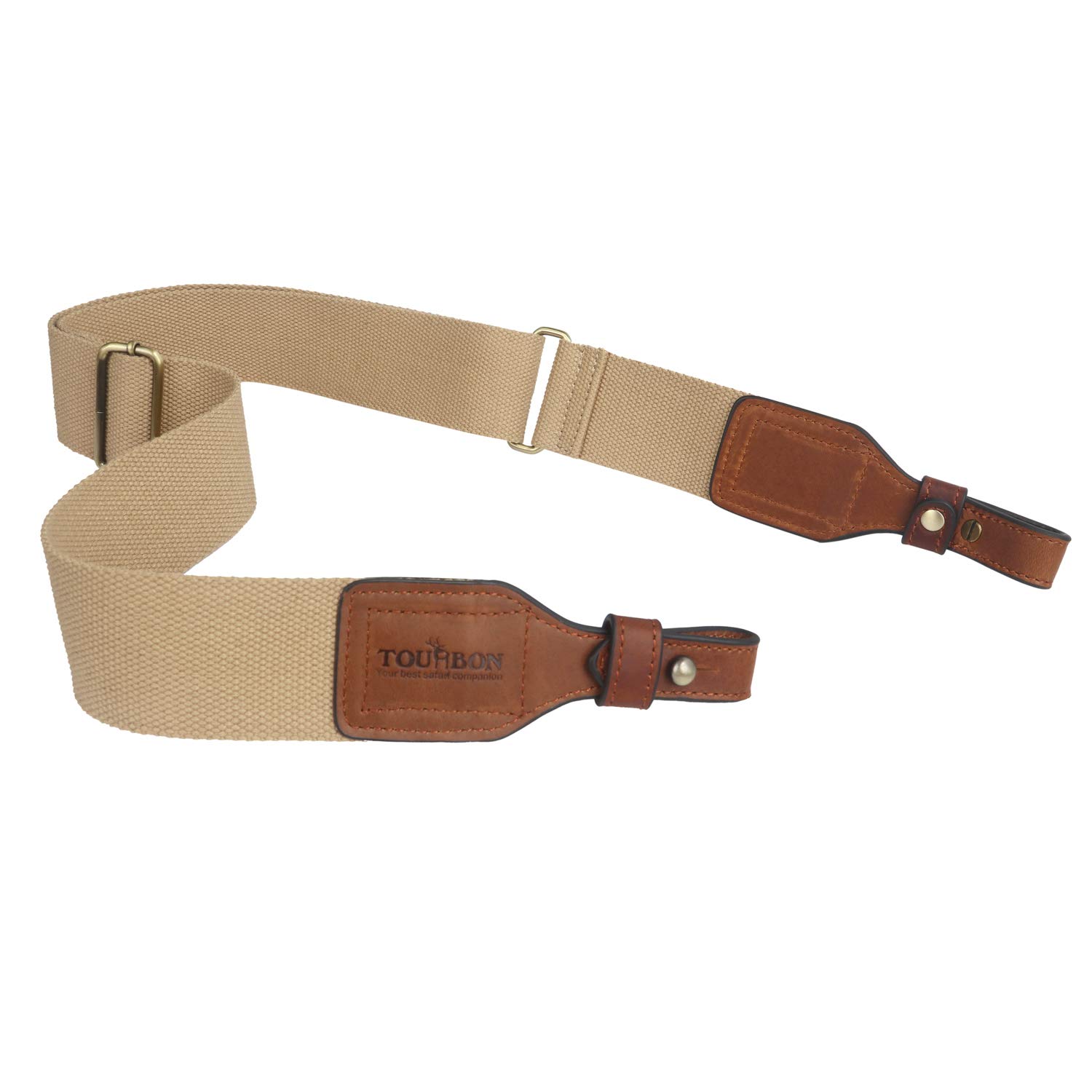 Tourbon 2 Baumwolle und braun Leder Gun Sling Gewehr Tragegurt